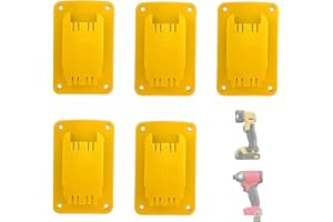 AKOCIRE 5 Packs Tool Holder Compatible with Dewalt 18V & Milwaukee M18 Tools Wall Mount Storage Rack Drill Tools Fixing Bracket on Wall Bench with Screws