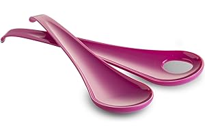 Omada Design Paire de couverts à salade de 27,5 cm de long, en polypropylène avec ligne Antibacterial Sanaliving, combiné avec saladier S2010