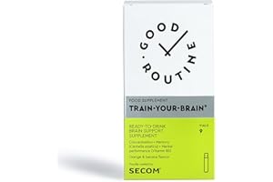 GOOD ROUTINE Train-Your-Brain (9 ampoules) - Support Memory, Cognitive Speed, Focus Enhancer, Nootropic Cognitive Enhancer, Brain Boost Nootropic, Citicoline, Alpha lipoic Acid, Phosphatidylserine