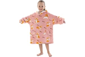 Alsehser Pull Plaid Femme Homme, Adultes/Enfants Sweat à Capuche Chaude, Poncho Polaire Oversize Pilou Pilou, Capuchon Sherpa Peluche à Manches TV