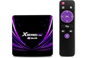 IDEALROYAL Android 11.0 TV Box, X88 Pro W TV Box avec S905W2 Quad-Core Chipset 4 Go RAM 64 Go ROM, Android Box Support 2.4Ghz/5.0Ghz 4K HD BT 5.0 H.265 Décodage