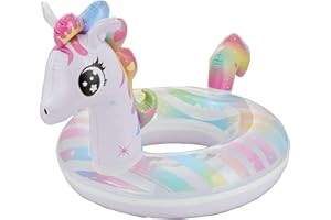 KAKOLOPT Pool Inflatables for Kids, Unicorn Swim Ring Pool Floats Swimming Pool Toys for Children, Unicorn Swim Ring for Boys Girls Summer Beach Water Party Toys Toddlers 4-8 Years