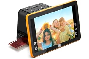 ‎KODAK KODAK RODFS70 Slide N cyfrowy skaner filmowy Max 7" - Duży wyświetlacz LCD 7" konwertuje kolorowe negatywy do 22MP HD n & b JPEG, czarny