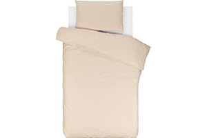 Lovely Hippo - Sábana Bajera 80 x 160 cm + Funda Nórdica de 120 x 170 cm + Funda de Almohada Infantil de 40 x 60 cm - Cama 80x160 (Blanco/Vainilla, Cama 80x160 cm - Juego de 3)