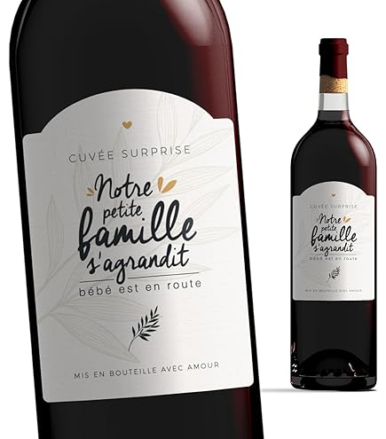 Étiquettes Annonce Grossesse Humoristiques - Lot De 5 Stickers Pour Bouteille + Sac Cadeau 'Pas Pour Moi Cette Fois'