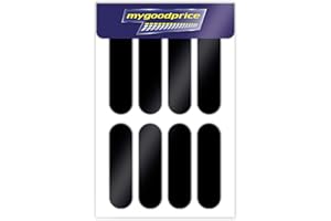 Mygoodprice 8 Bandes adhésives réfléchissantes pour signalisation sur Casque 8x2 cm Noir Réfléchissant