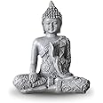 Zen Light Zen'Light Meditation Buddha 1 – Zen and Feng Shui Decoration – Brings a Peaceful and Relaxing Atmosphere to Your Home – Lucky Charm Statue Grey – Height: 12 cm, Resin Stone