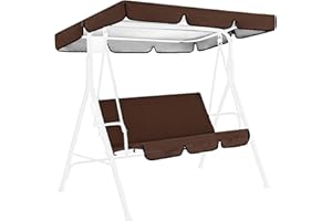 KOMSOUP Housse De Rechange Assise Balancelle,Housse De Rechange Assise Balancelle,Toile De Remplacement De Coussin Balancoire 3 Places Universelle Extérieure, Étanche À La Poussière, Imperméable