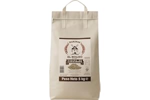 TRAZAFOODS El Molino - Harina de Garbanzos - 5 Kg - Ideal para Dietas Veganas, Alta en Proteínas y Fibra, Perfecta para Repostería y Cocina Saludable