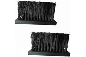 HOHOVYVY 2 Stück Kaminbürsten, Ersatzbesen für Kaminbesteck, länglicher Ersatz-Ersatzbürstenkopf-Nachfüllpack Holzgriff Runde Form Bürstenkopf Kamin Feuerherd Kaminbürste für Zuhause und Kaminreinigung