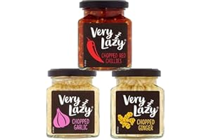BFYSYO Very Lazy Triple Pack. Chopped Red Chillies, Chopped Garlic, Chopped Ginger