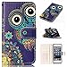 Produktbild Hozor Apple iPod touch 5 / touch 6 4.0 zoll Hülle Gemalte Erleichterung Drucken Design PU Ledercase Tasche Schutzhülle Anti-scratch Magnetverschluss Telefon-Kasten Handyhülle Bookstyle Handycover - Große Augen Eule