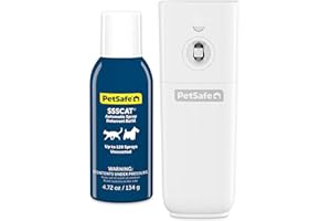 PetSafe SSSCAT - Spray Repelente Automático de Perros y Gatos, Repelente Activado por Sensor de Movimiento, Áreas Prohibidas para Mascotas