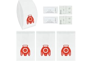 DLAIMI 8pcs Bolsas de aspiradora de repuesto compatibles con Miele FJM,3D Efficiency FJM Bolsas de aspiradora Compact C1/C2,S4, S6 serie, Miele Hoover bolsas con filtro protector del motor y filtro