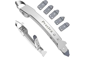 Rimuovi Silicone Preciva, spatola per silicone 4 in 1, silicone Scraper raschiante in acciaio inox, rimuovi stucco per finestre, cucine e bagni