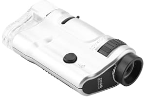 Shipenophy HD Inspection Camera Illuminated Microscope Lighted Mini Pocket 20X to 40X Digital Magnification Endoscope LED Microscope Handheld for Students Adults with Base