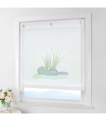 Basic Vouwgordijn, 12 maten, 7 kleuren, beige, 100 x 240 cm