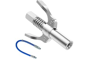 STEHARLLY Fettpresse Kupplung, Fettpresse Adapter, Fettpumpe, G Fettpresse Mundstück Coupler, Fettpistolen Kupplung, Verriegelungszange für alle Fettpressen, Leichtes An-und Ausziehen Mit 30cm Schlauch