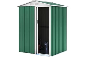 Gardiun KIS12137 - Caseta Metálica Milton 2 m² Puerta Deslizante Verde