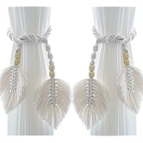 4er-Set Magnetische Raffhalter Für Vorhänge – Makramee-Deko Im Boho-Stil