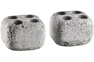 Hukka Design Dampfsteine aus Speckstein für den Saunaofen -Höyrykivet- Löcher: 20 ml x 4, 2 Stück