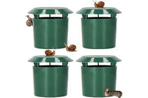 AVAKKER Slug Trap 4 pcs, Eco-Friendly Beer Traps for Snails and Slugs, Non-Toxic Natural Pest Control Catcher for Garden, Balcony