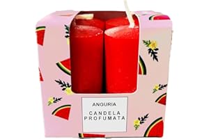 Set da 4 candele profumate - Anguria- in Cera Vegana- Pocket Season- Primavera/Estate - Made in Italy- Cereria Di Giorgio- Regalo