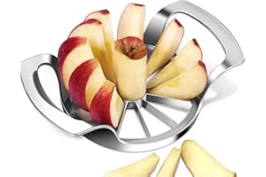 LIIGEMI Affettatrice per mele, 12 lame extra large, in acciaio inox resistente, facile da usare, risparmio di tempo.