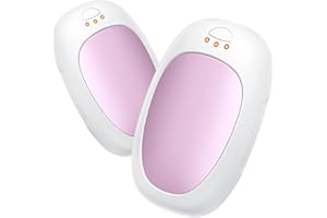 Jonwall Scaldamani Ricaricabile 2 Pezzi, Scaldamani Elettrico Riutilizzabile Scaldamani Portatile USB Tascabile, 3 Livelli di Riscaldamento Scaldamani a Batteria Regalo Caldo per Donne Uomini