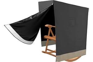 SHIELD OUTDOOR COVERS Hängesessel Abdeckung 420D Oxford Abdeckplane mit Schaukelstuhl-Abdeckung mit Doppelzipp, Wasserdicht UV-Anti Winterfest Schutzhülle Gartenmöbel Abdeckplane für Hängestuhl (128x105x140/160cm)