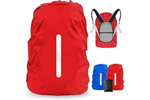 LAMA 2pcs Funda Impermeable para la Lluvia para Mochila, Protector Reflectante a Prueba de Lluvia para Antipolvo y Antirrobo M 26L-40L