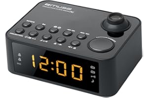 Muse M-178 P Radio-réveil Heure Projetée Noir
