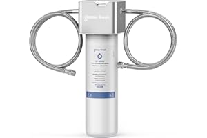 GLACIER FRESH Under Sink Water Filter System, Connect Under Counter Drinking Water System with Kitchen Faucet, 10000 Gallons Water Filtration System for Kitchen Sink, Removes Chlorine, White