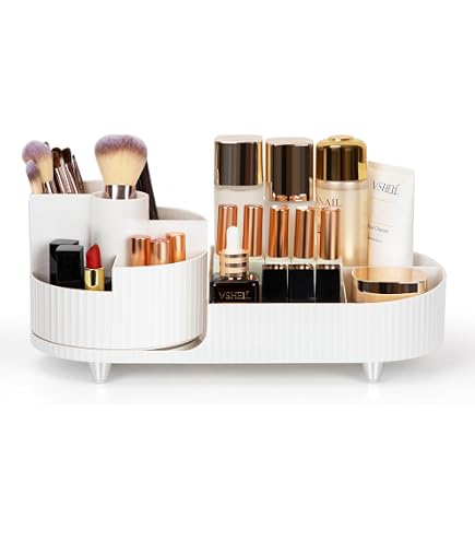 Winter Shore Kosmetik Organizer Aus Acryl – Stapelbar, Mit Schublade, Weiß