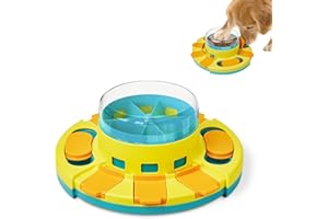 Potaroma Hundespielzeug Intelligenz, Hunde Intelligenzspielzeug 2 Ebenen Puzzle-Spielzeug, langsamer Feeder & Leckerli-Futterspielzeug, geeignet für kleine, mittlere & große Hunde, 10,7 cm Höhe
