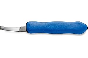 F. DICK F.Dick Klauenmesser, Hufmesser EXPERT-GRIP 2K 2487 (links-kurz-schmal, extra scharfer Skalpell-Anschliff, 2K-Kunststoffgriff Blau) 62487600