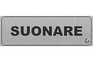 SOCIAL CRAZY TARGHE ADESIVE ALLUMINIO 16x5 cm- Targhette Autoadesive, Impermeabili Lavabili, uffici, Pub, Banche, aziende, ufficio (SUONARE)