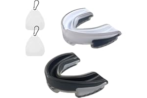 BEKINDPRO 2 Stück Mundschutz Boxen Erwachsene Kinder Zahnschutz Kampfsport mit tragbar Hygienebox & Karabinerhaken, leicht anpassbar Sport Zahnschutz Sportmundschutz für MMA, Hockey, Football, Rugby