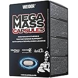 WEIDER Mega Mass Caps Muskelaufbau Kapseln hochdosiert mit HMB, Leucin, KSM-66 Ashwagandha, Epicatechin, VitaCherry & Zink fü
