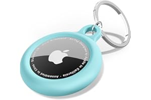 oakxco Silikonowy brelok do Airtag, uchwyt na Airtag z brelokiem, pokrowiec na AirTag, urocze akcesoria dla dzieci, bagaż, obroża dla psa, samochód, kompatybilny z Apple Airtag, wodoodporny tracker