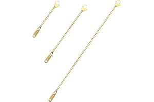 Bonison Necklace Extenders for Women, 18K Gold Plated Adjustable Chain Extension with Lobster Clasp – 3PCS Jewelry Extenders for Necklaces, Bracelets, Anklets, DIY Making
