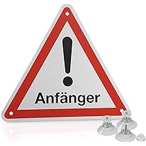 2 Stück Fahranfänger Magnet Schild 20x10cm - Reflektierend Wetterfest Schildkröte