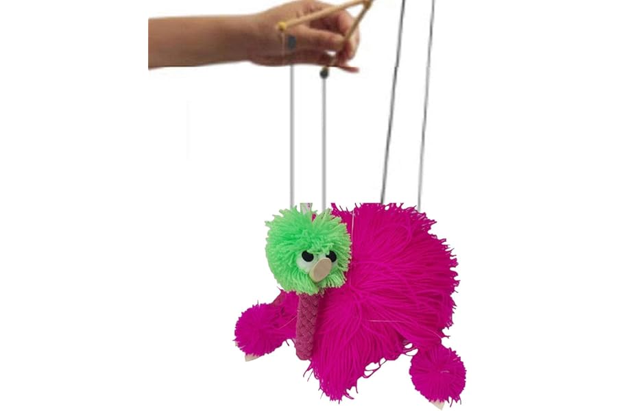Ostrich Puppet Strings, Funny Interactive Bird Puppet, Handmade Ostrich Marionette Puppets String Doll Parent-Child Interactive Educational Props For Children Kids