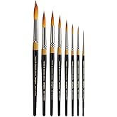 King Art Premium White Nylon 7950 Gold Grip™ Series Round Artist Brush Size 8 - View #8