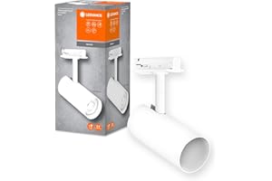 LEDVANCE TRACKLIGHT Spot Cylinder faretto a binario, bianco, con attacco GU10, compatibile con lampada normale o smart, design stile loft, protezione IP20