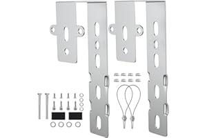 SZ-KARIDGE 2 ganchos solares para balcón, soporte para módulo solar, rectangular, balcón, acero inoxidable, soporte para módulos solares de balcón, panel solar, tubo rectangular de hasta 60 mm de diámetro,