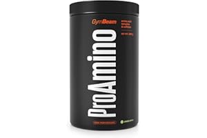 GymBeam ProAmino - Complesso di 9 Aminoacidi Essenziali con Formula GreenEnergy - EAA Aminoacidi Essenziali Polvere - Con BCAA 4:1:1 - Arricchito con Caffeina e Estratti di Tè (390 g, Mela verde)
