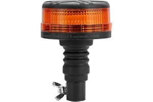 D-TECH LED Rundumleuchte orange,für 12V und 24V Spannung, Blinkleuchte Warnleuchte für Straßenverkehr KFZ Rundumleuchte Bernsteine LED Auto Warnleuchte Warnlicht Notleuchte Blinkleuchte