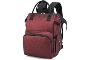Lakpopya Baby Wickelrucksack - Multifunktionale Wickeltasche Rucksack, Wasserdichte Reise Wickelrucksack mit Großem Fassungsvermögen, Stilvolle Windeltasche für Eltern