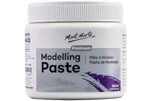 Mont Marte Pasta de Modelar 500ml – Blanca – Ideal para efectos 3D – Para Pintura Acrílica y Pintura al Óleo – Pasta Relieve Manualidades para Lienzos